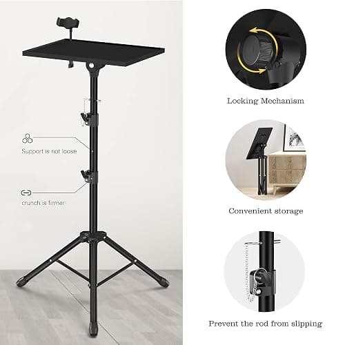 Facilife Projector Stand Tripod - Laptop Tripod Projector Stand Adjustable Height 22 to 47 Inch, Projector Tripod Stand, Tripod for Porjector, Projector Stand for Outdoor Movies thumbnail 4