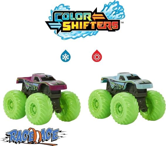 Hot Wheels Monster Trucks Color Reveal 2-Pack & Clip-On Water Tank, 2 Toy Trucks with Surprise Color Change (Styles May Vary) thumbnail 2