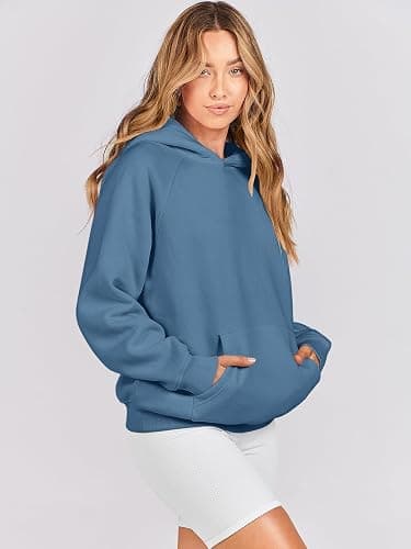 ANRABESS Women Hoodies Oversized Fleece Long Sleeve Comfy Casual Basic Pullover Sweatshirts 2025 Fall Outfits Y2K Clothes thumbnail 3