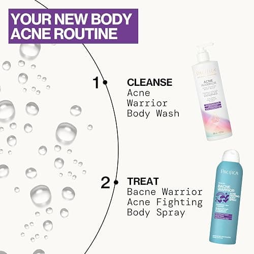 Pacifica Bacne Warrior - Bacne Salicylic Acid Spray, Back Acne Treatment Spray with 2% Salicylic Acid, Niacinamide, and Aloe, Body Acne Warrior for Body, Chest, and Back, Dermatologist Tested- 6 Fl Oz thumbnail 13