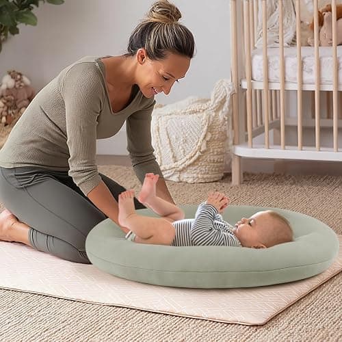 Happle sunny Baby Lounger for Newborn: Portable & Lightweight Pillow | Tummy Time Playtime & Diaper Changes - Skin-Friendly & Breathable for 0-12 Month Supervised Use thumbnail 8