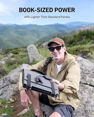 Anker SOLIX C200 DC Power Bank Station and 60W Solar Panel, 192Wh Portable Power Station, LiFePO4 Battery, 200W Solar Generator, For Outdoor, Camping, Traveling, and Emergencies thumbnail 5