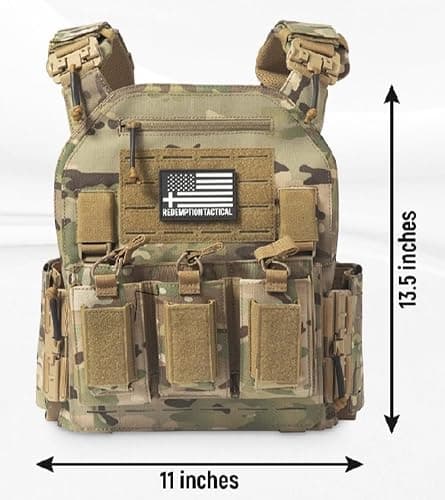 Redemption Crusader 2.0 Tactical Airsoft Vest With Molle Quick Release Buckles And Adjustable Size Sides | 1000D Nylon thumbnail 3