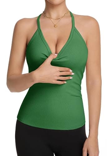 VELISDE Women Workout Tank Tops V Neck Racerback Going Out Ribbed Basic Slim Fit Yoga Gym Shirts 2026 Summer Camisole thumbnail 2