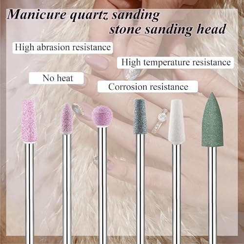 30 Pcs Nail Drill Bits Set with Stylish Nail Drill Bit Holder and Sanding Bands for Nail Drill,Professional Diamond Ceramic Nail Drill Bit for Electric Nail Drill Machines with 2/32" Interface thumbnail 4