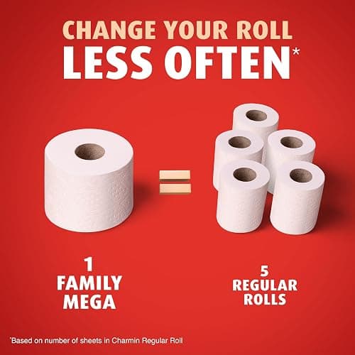 Charmin Ultra Strong Clean Touch Toilet Paper, 24 Family Mega Rolls = 120 Regular Rolls thumbnail 4