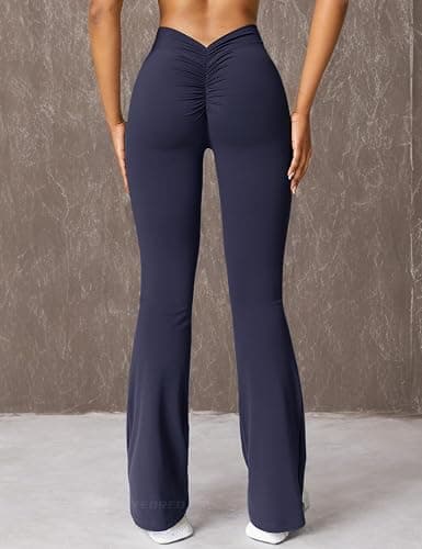 YEOREO High Waist Scrunch Flare Leggings Yoga Pants thumbnail 6