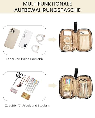 LOVEVOOK Laptoptasche Damen 15,6 Zoll, Wasserdicht Arbeitstasche Handtasche Groß Schultasche Shopper Business Tasche Aktentasche Lehrertasche, Leder Tote Bag Notebooktasche für Büro Uni Schwarz thumbnail 8