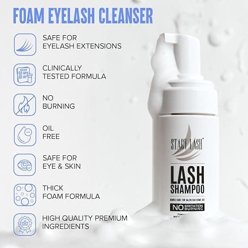 STACY LASH Eyelash Extension Shampoo + Brush / 1.69 fl.oz / 50ml / Eyelid Foaming Cleanser/Wash for Extensions & Natural Lashes/Safe Makeup Remover/Supplies for Professional & Home Use thumbnail 4