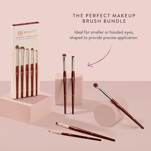 BK BEAUTY - BRUSH SET FOR HOODED OR SMALLER EYES (5PC) - Eyeshadow Brush Set for Blending, Smudging & Defining Eyeshadow and Eyeliner | Premium Eye Makeup Brushes for Precise Application thumbnail 5