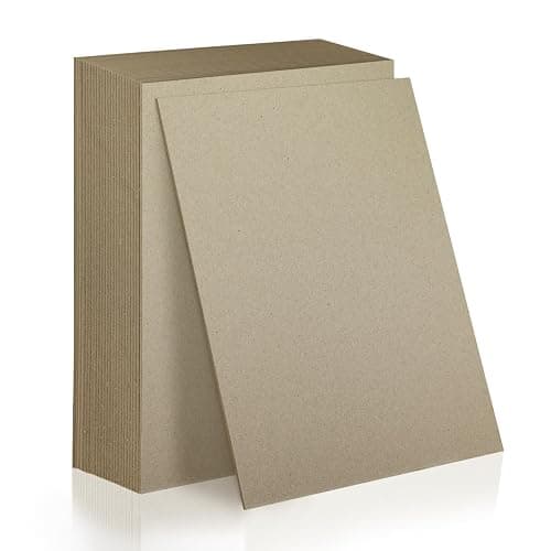 25 Sheets 12.5x10" Book Board 2 mm 80 PT for Book Binding Thick Grey Board for Bookbinding,Box Making. Chip Board for Supporting Back Board Sheet - Image 1