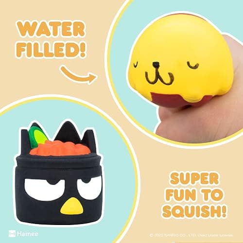 Hamee Sanrio Hello Kitty and Friends Cute Water Filled Surprise Capsule Squishy Toy [Sushi] [Birthday Gift Bag, Party Favor, Gift Basket Filler, Stress Relief Toy] – 1 Pc. (Mystery – Blind Capsule) thumbnail 5