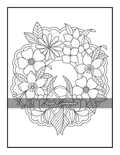 100 Flowers: An Adult Coloring Book with Bouquets, Wreaths, Swirls, Patterns, Decorations, Inspirational Designs, and Much More! thumbnail 31