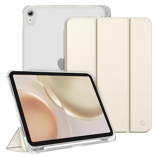 FINTIE Case for iPad (A16) 11th Generation 11 Inch (2025), iPad 10th Generation 10.9 Inch (2022) - Ultra Slim Cover with Matte Back Shell Built-in Pencil Holder, Auto Wake Sleep, Starlight - Image 1