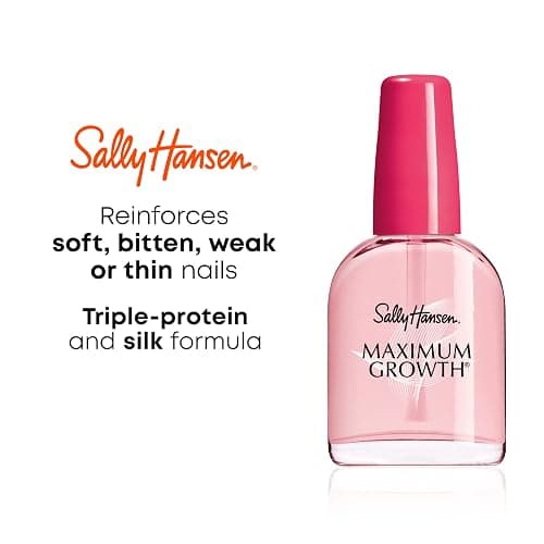 Sally Hansen Nail Treatment Maximum Growth® Nail Strengthener | Base Coat & Nail Protectant | Triple Protein & Silk Formula for Strong, Healthy Nails thumbnail 3