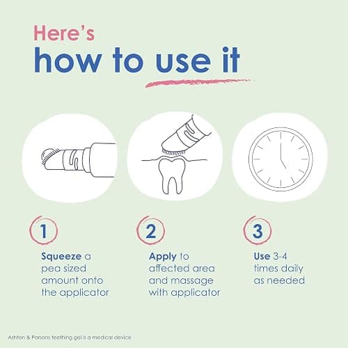Ashton & Parsons Teething Gel, Rapidly Forms a Barrier, Soft Brush applicator Helps Soothe Sore Gums Instantly, Lactose-Free, Sugar-Free, anesthetic-Free, for 3 Months+ Infants, 10ml thumbnail 6