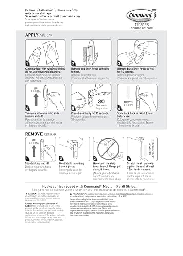 Command Medium Designer Hooks, 18-Hooks, 24-Strips, Damage Free Hanging thumbnail 9