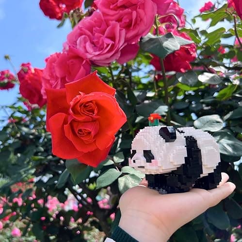 CoPlanaire Flower Panda Mini Building Blocks, 983 PCS Micro Animal Building Toy Bricks for Girls Boys and Adults thumbnail 6