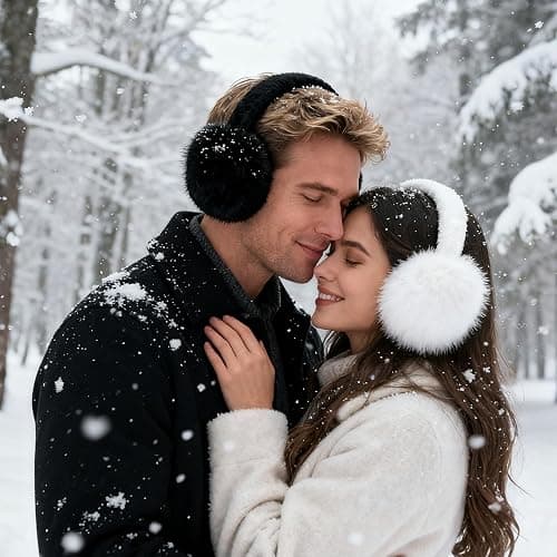 Stcylzfu 2 Pcs Ear Muffs for Winter Women Soft Cute Earmuffs Fluffy Outdoor Ear Warmers for Women Girls thumbnail 5