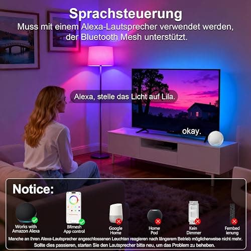 iLC LED RGBW Lampe E27 RGB+Warmweiß, Sync mit Musik farbwechsel Glühbirne mit APP, 16 Millionen Farben, 20 Modi thumbnail 4