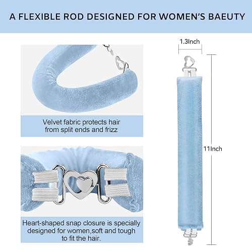 Togayu Togayu Heatless Curls Overnight Set - Jumbo Overnight Hair Curlers to Sleep In, Soft Velvet Hair Rollers for Women, No Damage Curls Styling Tools 3pcs thumbnail 2