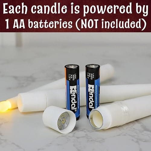 ORIENTAL CHERRY Halloween Decorations - Floating Candles with Wand - 12 Pcs Magic Flickering Warm Light Flameless Floating LED Candle Christmas Decor for Indoor Classroom Bedroom Party - Pillar Candles with Wand Remote thumbnail 6
