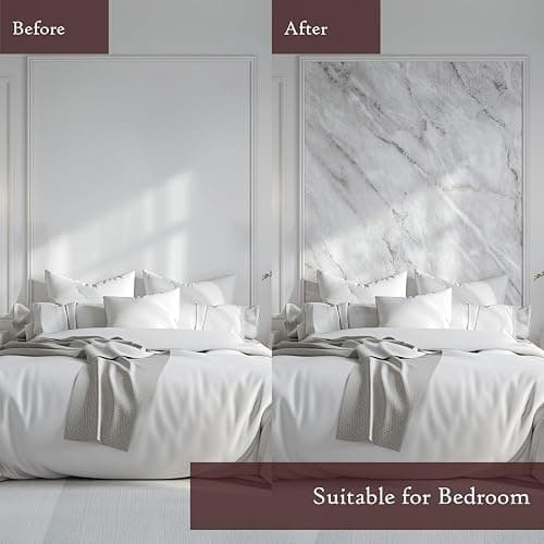 Very Berry Sticker Marble Contact Paper (White Matte, 24" x 78", 2 Pack) Premium Peel and Stick Wallpaper for Countertop, Bathroom Vanities & Cabinets, Renter Friendly, Waterproof Vinyl thumbnail 4