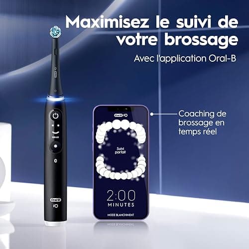 Oral-B iO6 Electric Toothbrush, for a Deep Clean and Whiter Teeth, Black, iO Series 6 with 1 Toothbrush, 1 Brush Head, and 1 Travel Case thumbnail 16