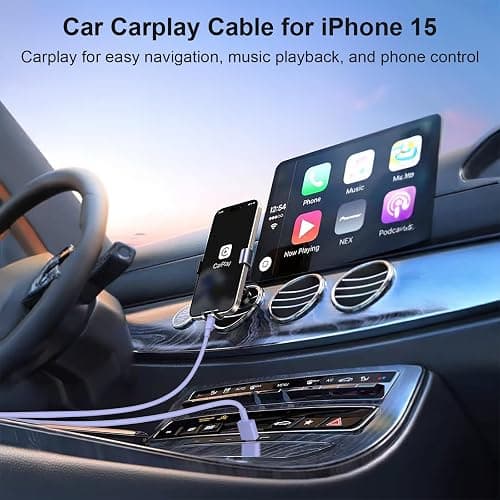 USB to USB C Cable for iPhone 17 16 Type C Carplay 2Pack 5FT Cable Purple | Fast Charging Carplay Cable, USB C Carplay Cord Compatible with iPhone 17 16 15 thumbnail 3