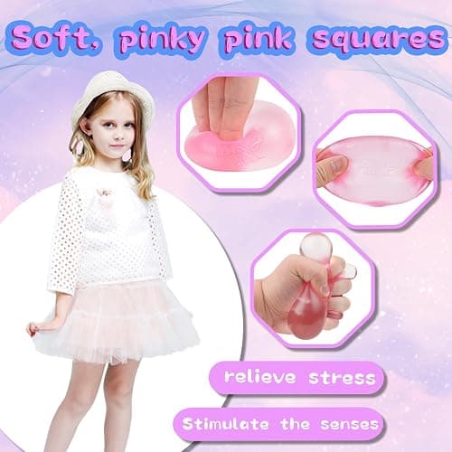 Stress Cube for Kid & Adults, Gel Filled Squishy Toys for Kids Stress Relief - High Density Squeeze Balls for Students Calming - Fidget Squishy Toys for Anxiety Relief thumbnail 3