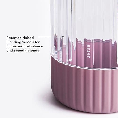 Beast Mighty 850 Plus | Premium Compact Personal Blender | Smoothies, Shakes, Dressings, Sauces | Blends Ice and Frozen Fruit | New XL Vessel | Extra Vessels, Lids and Straws | 850W (Lilac) thumbnail 6