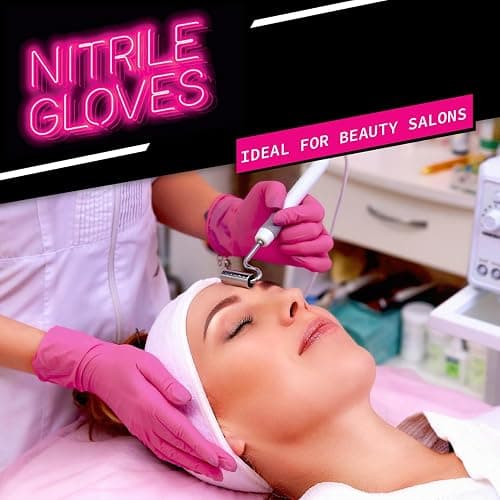 JFA Medical Disposable Powder Free Pink Nitrile Gloves - Box of 100 (Small) thumbnail 5