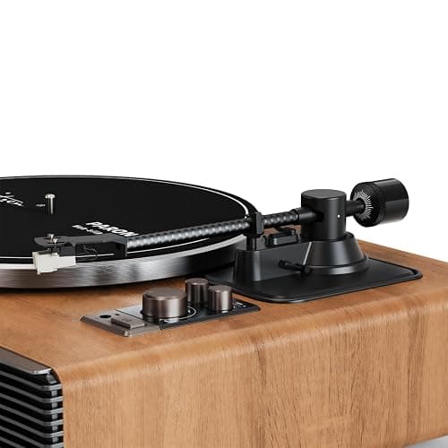 Syitren Paron Record Player Vintage Turntable for Vinyl Records with Built-in Speakers Bluetooth Retro Phonograph Wood Walnut thumbnail 5