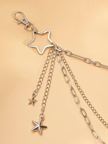 Sacina Gothic Layered Silver-tone Star Pants Chain, Wallet Belt Chain, Goth Emo Punk Grunge Y2k Accessories thumbnail 5