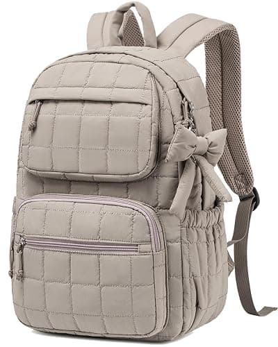 Bluboon Backpack for Girls Kids School Backpacks Bow Quilted Bookbag Multiple Pockets Lightweight 15.6 Laptop Backpack for Elementary Primary Middle School - Image 1