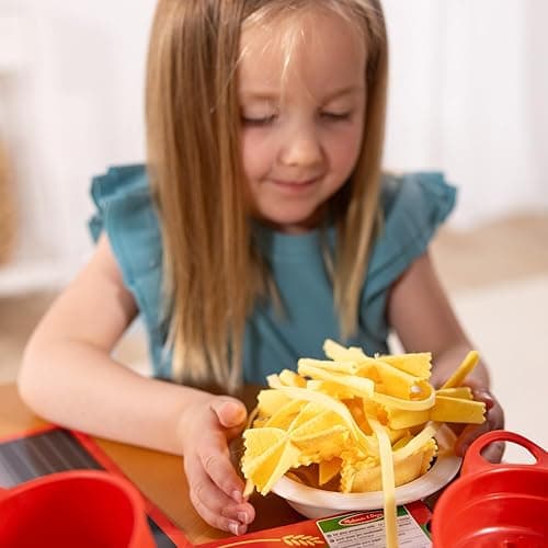 Melissa & Doug Prepare & Serve Pasta Set with Toy Food & Kids Play Kitchen Accessories, Montessori-Inspired Preschool Learning Toys for Girls & Boys 3+ thumbnail 7