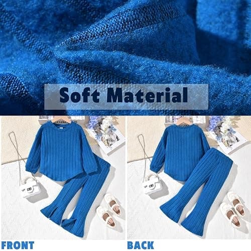 Aalizzwell Toddler Girl Flare Pants with Slit Outfit for 2T - 5T thumbnail 5