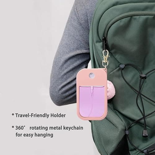 CFtone Silicone Case for Touchland Hand Sanitizer Spray 1 FL OZ., Stylish Protective Cover with Keychain for Touchland Power Mist and Glow Mist Hanging Portable Accessory (TL Silicone case-Pink) thumbnail 8