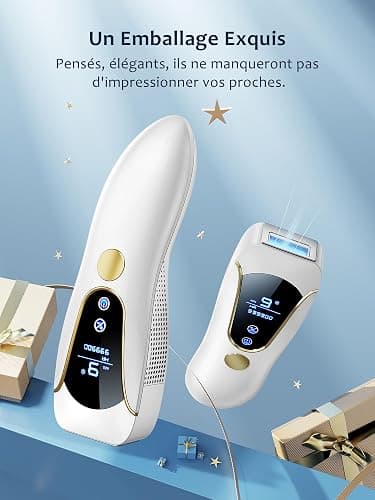 Épilateur Lumière Pulsée avec Fonction de Refroidissement, Épilateur Laser avec 999,900 Flashs, 9 Niveaux d'Énergie, Épilation IPL pour Visage, Aisselles, Jambes et Bikini - Hommes et Femmes thumbnail 9
