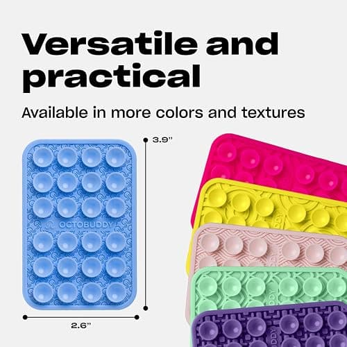 OCTOBUDDY Textures Mermaid Dragon - Silicone Suction Phone Case Adhesive Mount - Hands-Free Grip with 24 Suction Cups for Videos & Selfies - 2.6" x 3.9",Green Ash thumbnail 6