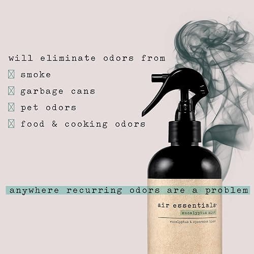 Air Essentials 12 oz Air Freshener & Odor Eliminator Spray - Neutralize Odors from Smoke, Pets, Food & Garbage in Homes, Offices & Cars - Made with Clean Essential Oils (Eucalyptus Mint, 2-Pack) thumbnail 5