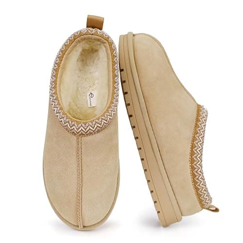 EVELLYHOOTD Slipper for Women Men Suede Braided Mini Boots with Fluffy Fur Lining Short Ankle Boots for Autumn Winter Warm Casual Comfort Shoes - Image 1