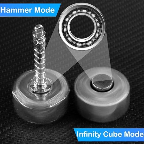 Hammer Fidget Spinners Chain Metal, Gold Fidget Spinner, Fidget Pad, Rainbow Gold Hand Spinner Gift for Kids Adults, Fidgets Infinity Cube Blocks Stress Desk Toy Set Party Favors thumbnail 3