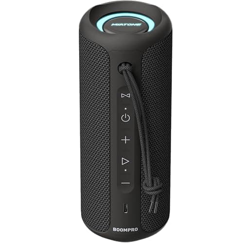 MIATONE Bluetooth Speakers 36W Portable Speaker with Stereo Sound Bass, Bluetooth 5.3 Wireless USB Type C Outdoor, 5000mAh 24H Playtime IPX7 Waterproof, Boy Friend Gifts for him (Black) - Image 1