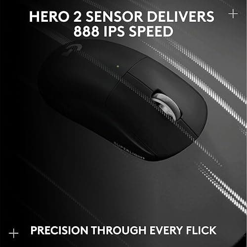 Logitech G PRO X Superlight 2c Wireless Gaming Mouse, 51 g pro-Grade Compact Mouse with 5 programmable Buttons, USB-C Charging, 44K DPI Sensor, up to 8 kHz Polling for PC/Mac - White thumbnail 12
