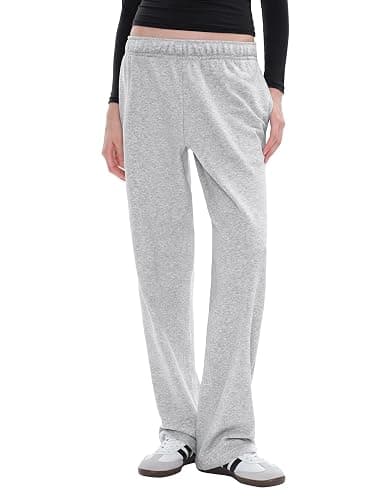 PUMIEY Women's Wide Leg Sweatpants Straight Baggy Sweat Pants High Waisted Lounge Pants Airy Collection - Image 1