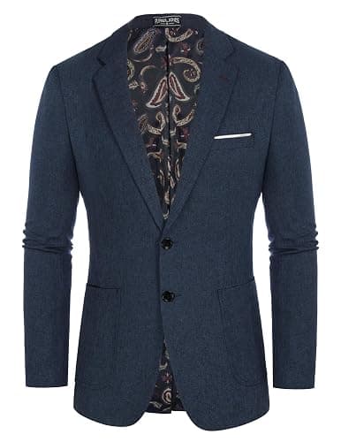 PJ PAUL JONES Mens Casual Sport Coat Blazer Two Buttons Lightweight Business Jackets thumbnail 2