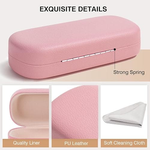 Marvolia Glasses Case Large Hard Shell Eyeglasses Case PU Leather Protective Case for Sunglasses Eyeglasses thumbnail 5