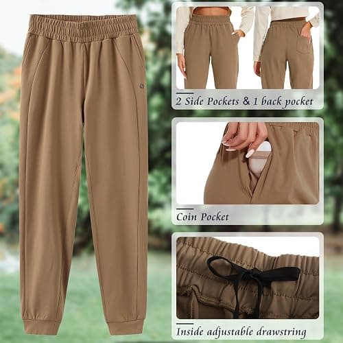 HOdo 32"/34"/36" Inseam Womens Tall Sweatpants Fleece Lined Long Joggers Workout Pants with Pockets thumbnail 4