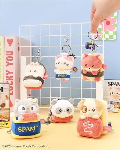 Anirollz Miniz SPAM Officially Licensed Blind Surprise Box 3.5 Inch Plush Keychain Collectible Random Character Charm Keyring Accessory thumbnail 7